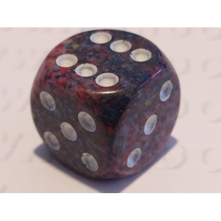 Dobbelsteen D6 Multicolor Speckled