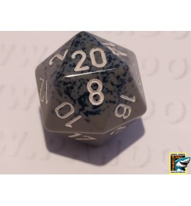 Dobbelsteen D20 Grijs Speckled