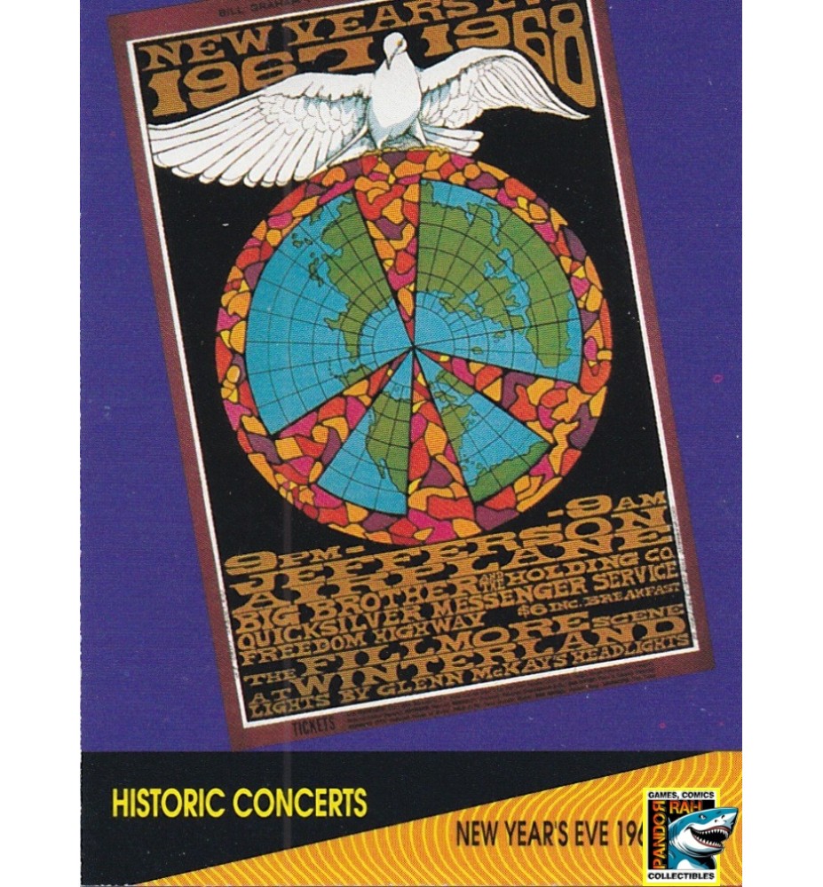 ProSet Super Stars MusiCards Trading Cards Poster Winterland Arena, 1967-1968