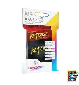 KeyForge Sleeves Logo Zwart 40 Stuks