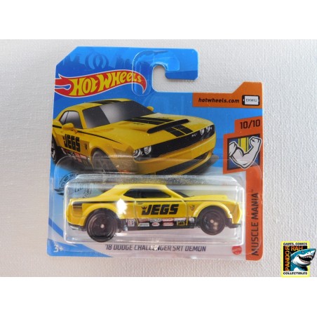 Hotwheels '18 Dodge Challenger SRT Demon Geel 1:65