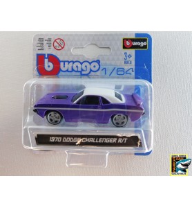 Bburago 1970 Dodge Challenger R/T Paars 1:64