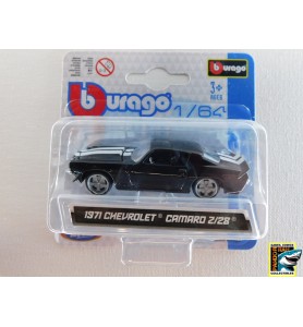 Bburago 1971 Chevrolet Camaro Z/28 Zwart 1:64