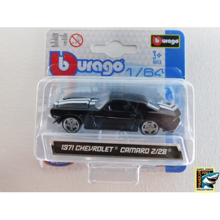 Bburago 1971 Chevrolet Camaro Z/28 Zwart 1:64