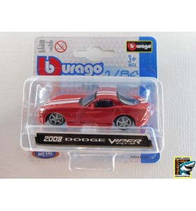 Bburago 2008 Dodge Viper SRT-10 Rood 1:64