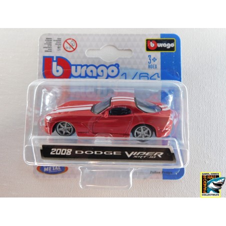 Bburago 2008 Dodge Viper SRT-10 Rood 1:64