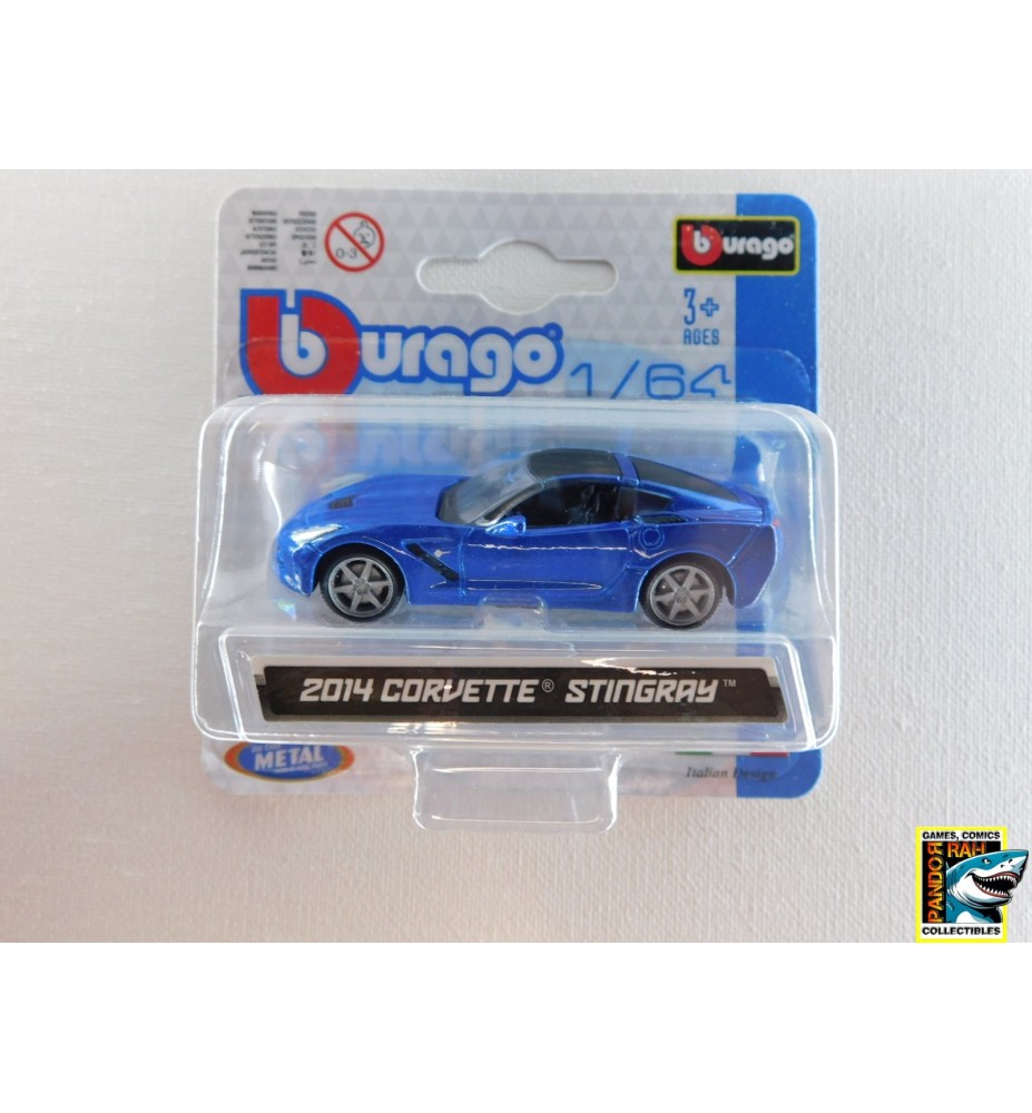 Bburago 2014 Corvette Stingray Blauw 1:64