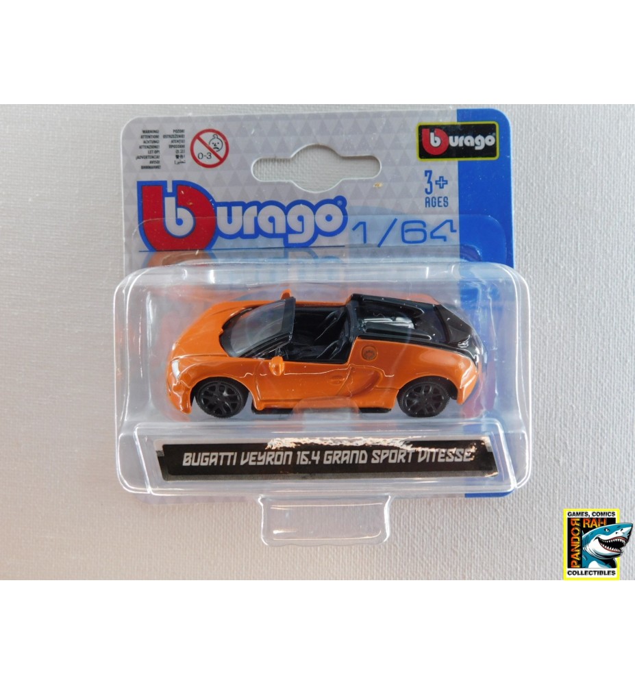 Bburago 2009 Bugatti Veyron 16.4 Grand Sport Vitesse Oranje 1:64