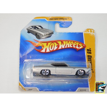 Hotwheels '69 Chevelle Zilvergrijs 1:65