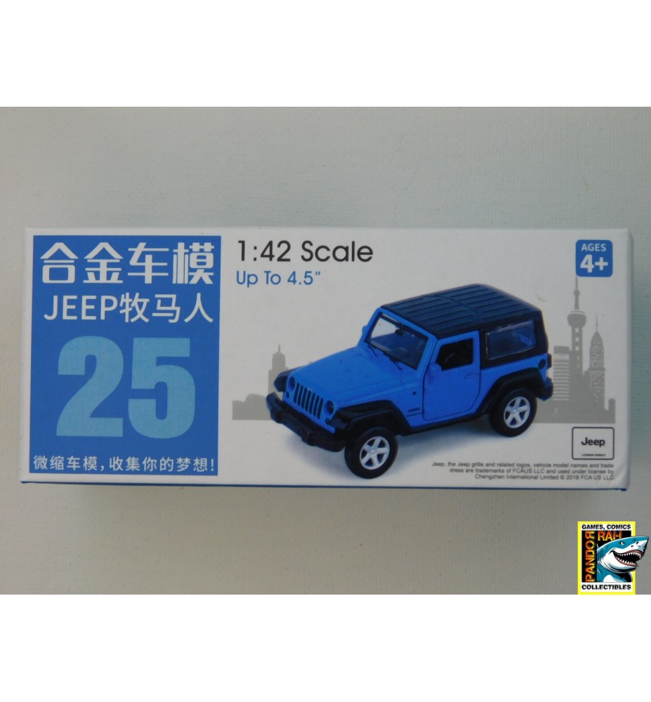 Caipo Jeep Wrangler Lichtblauw 1:43