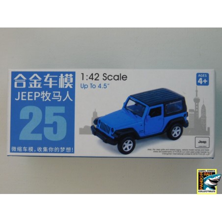 Caipo Jeep Wrangler Lichtblauw 1:43