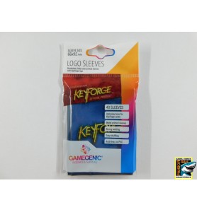 KeyForge Sleeves Logo Blauw 40 Stuks