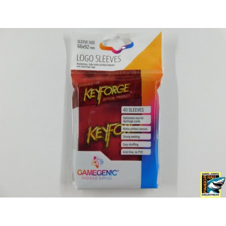 KeyForge Sleeves Logo Rood 40 Stuks