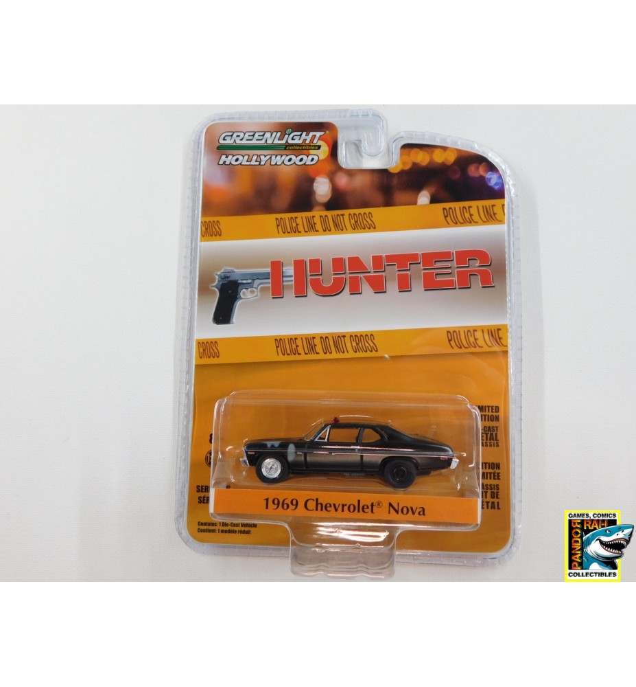 Greenlight Hunter - 1969 Chevrolet Nova Zwart 1:64