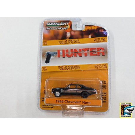 Greenlight Hunter - 1969 Chevrolet Nova Zwart 1:64