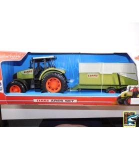 Dickie Toys Claas Ares Tractor Met Aanhanger 57cm