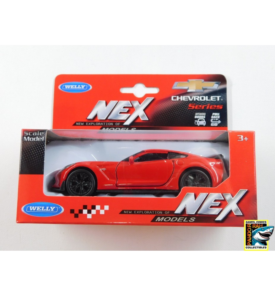 Welly 2017 Chevrolet Corvette Z06 Rood 1:39