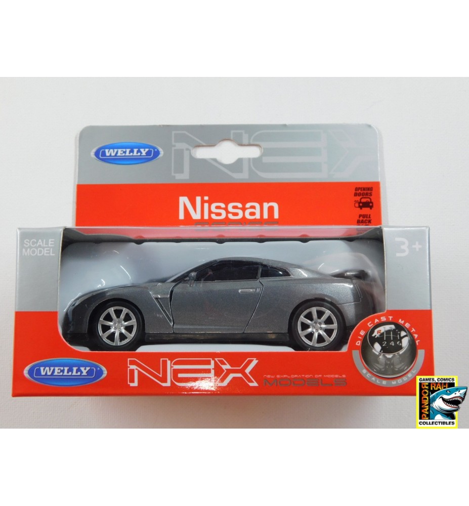 Welly Nissan GT-R Donkergrijs 1:39