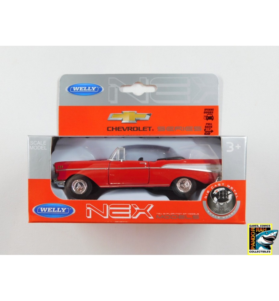 Welly 1957 Chevrolet Bel-Air Convertible Rood 1:39