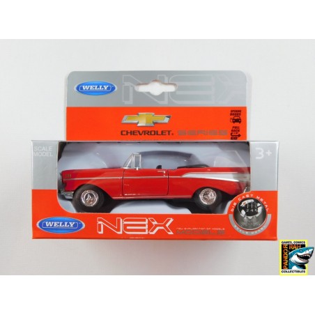 Welly 1957 Chevrolet Bel-Air Convertible Rood 1:39