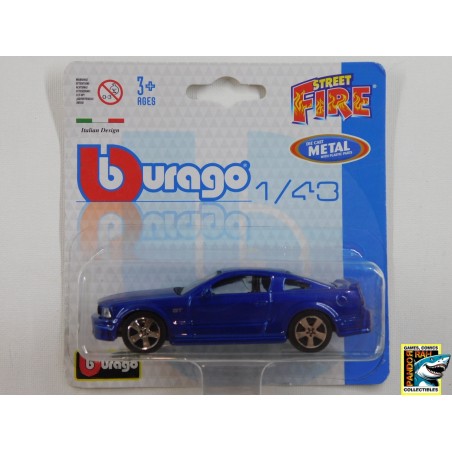 Bburago 2006 Ford Mustang GT blauw 1:43