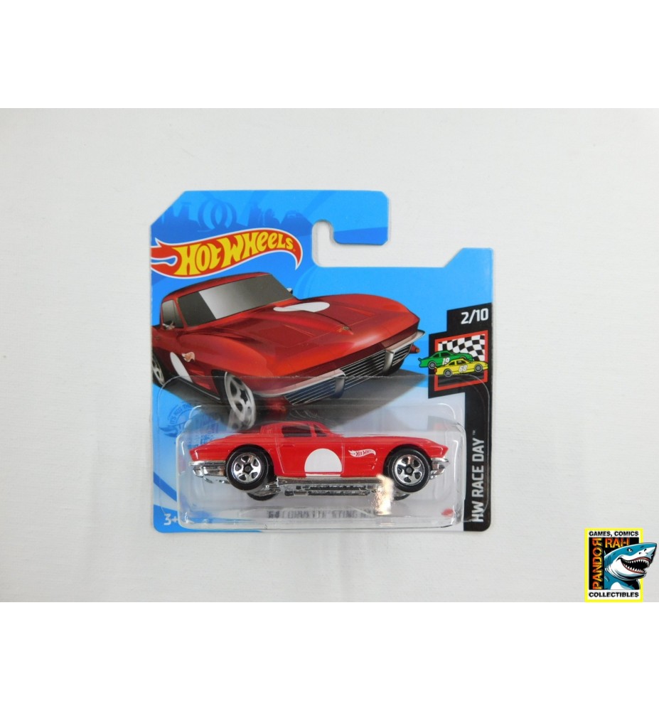 Hotwheels '64 Corvette Sting Ray Rood 1:65