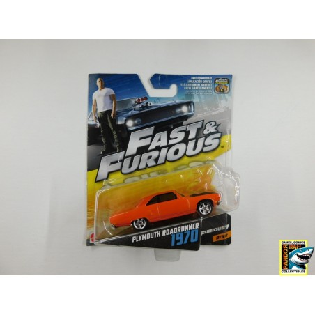 Mattel Fast & Furious 7 1970 Plymouth Roadrunner Oranje 1:55