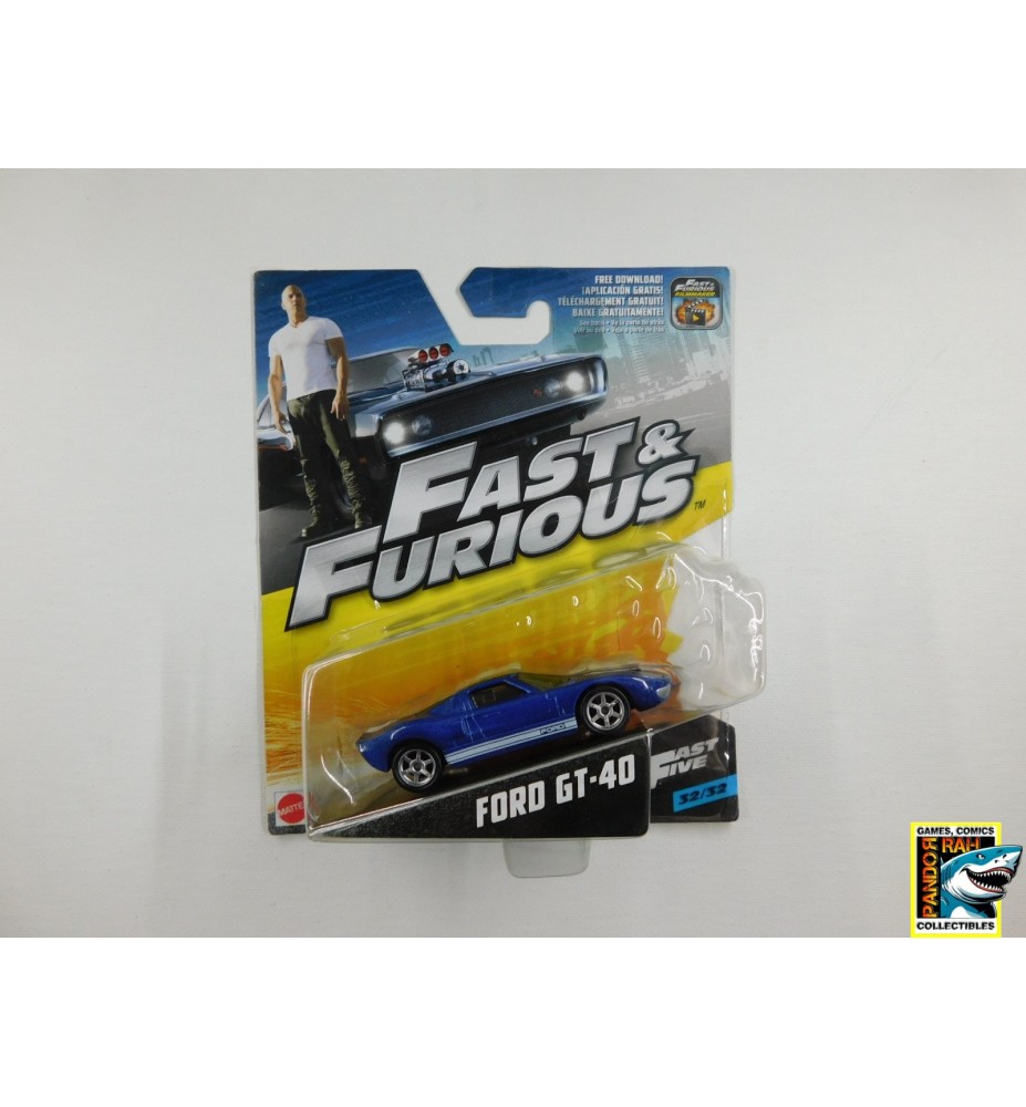 Mattel Fast & Furious 5 Ford GT-40 Blauw 1:55