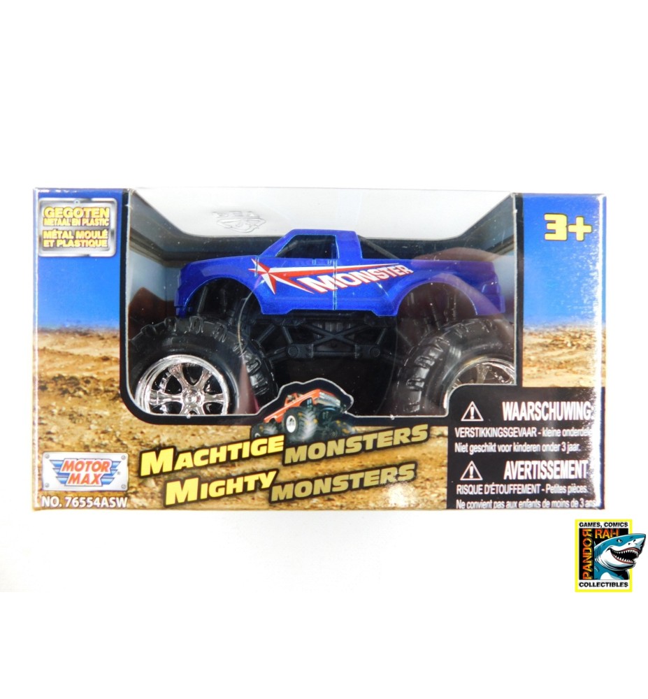 Motor Max Mighty Monsters: Monster Licht Blauw 1:65