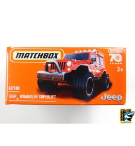 Matchbox 70 Jeep Wrangler Superlift Rood 1:65