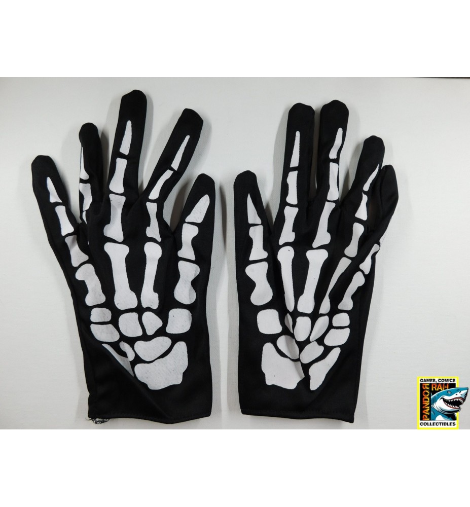 Set Handschoenen Zwart Skelet