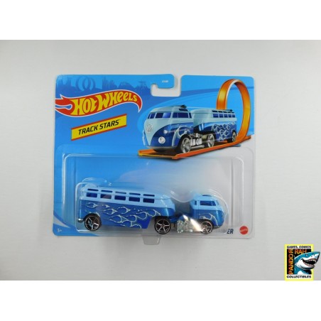 Hot Wheels Track Stars Custom Volkswagen Hauler Blauw Lichtblauw 1:65