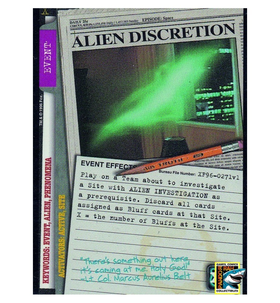 The X-Files TCG - Alien Discretion R