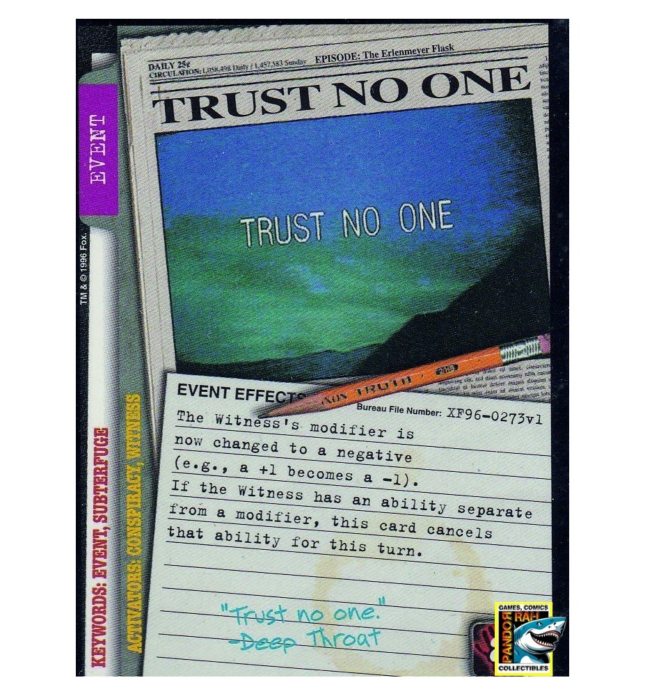 The X-Files TCG - Trust No One R