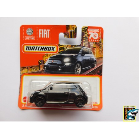 Matchbox 2019 Fiat 500 Turbo Zwart 1:65