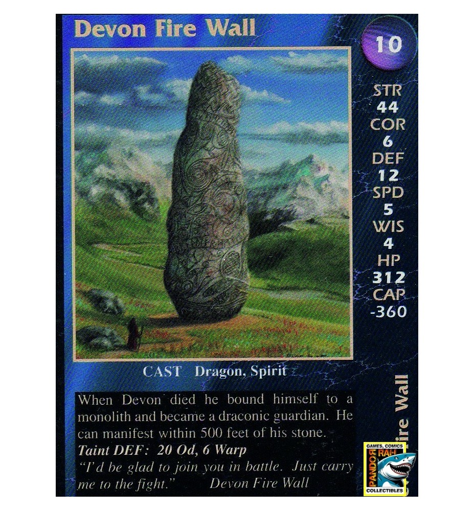 Dragon Storm CCG Devon Fire Wall