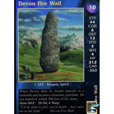 Dragon Storm CCG Devon Fire Wall