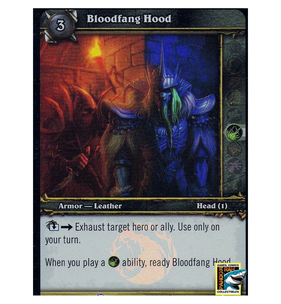World Of Warcraft TCG Onyxia's Lair Bloodfang Hood Foil