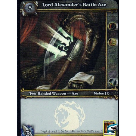 World Of Warcraft TCG Onyxia's Lair Lord Alexander's Battle Axe Foil