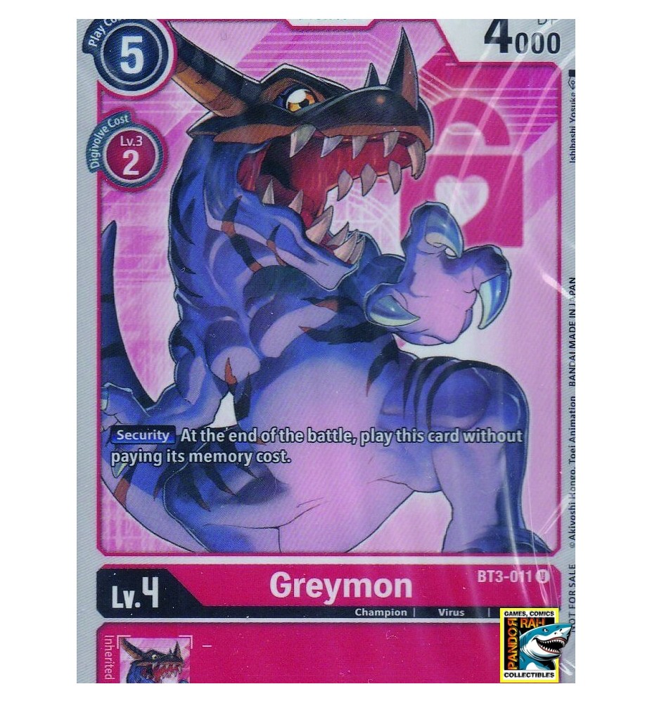 DigiMon TCG Greymon U Promo Polybagged