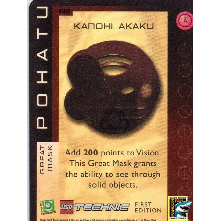 Bionicle Quest For The Masks TCG - Pohatu - Kanohi Akaku Foil UR