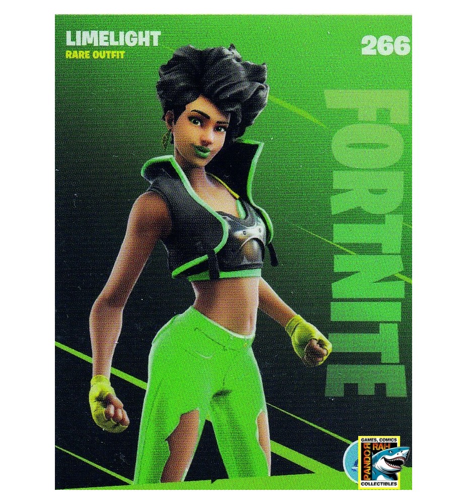 Panini Fortnite Reloaded 266 Limelight Rare Outfit