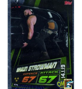 WWE Slam Attax Universe 2019 Braun Strowman Mirror Foil