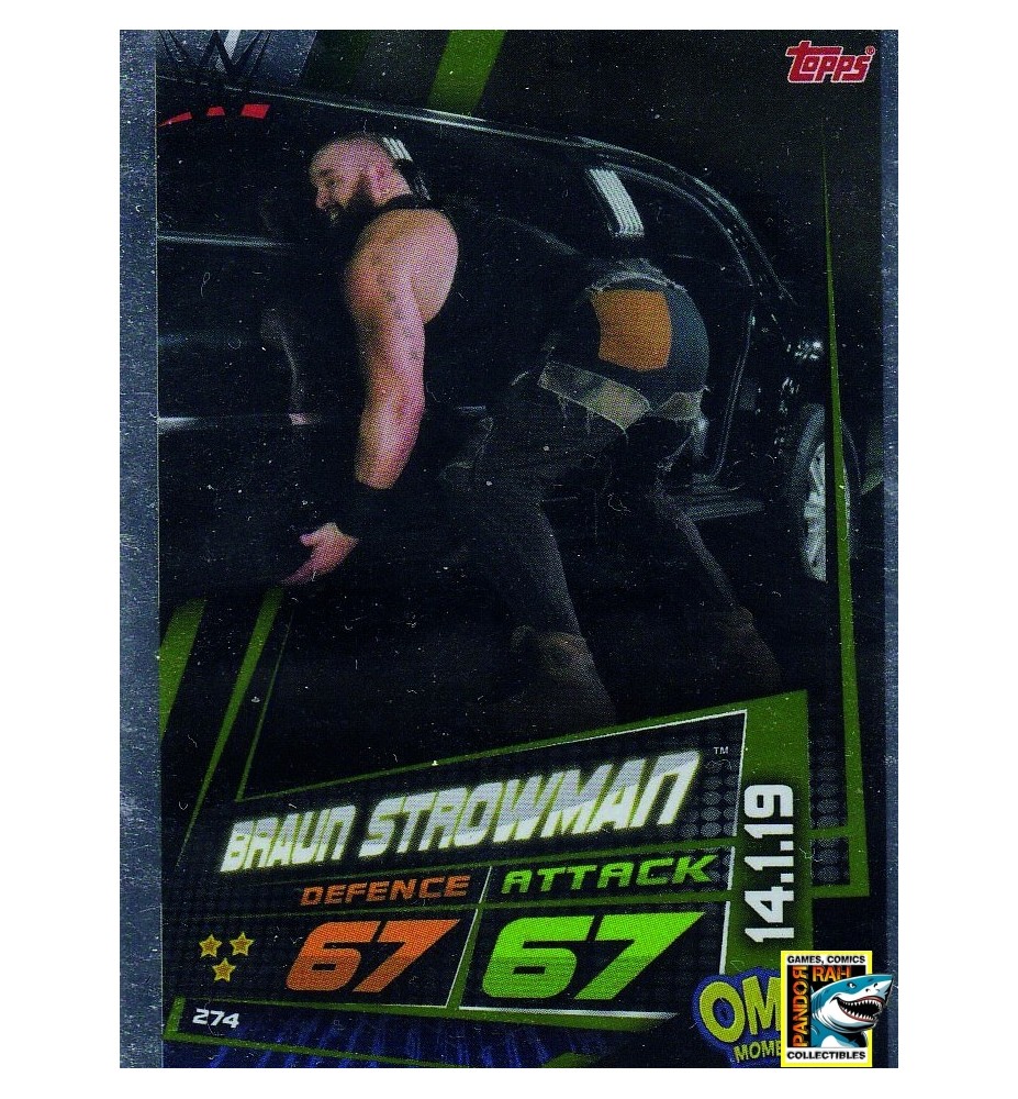 WWE Slam Attax Universe 2019 Braun Strowman Mirror Foil