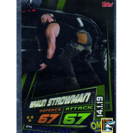 WWE Slam Attax Universe 2019 Braun Strowman Mirror Foil