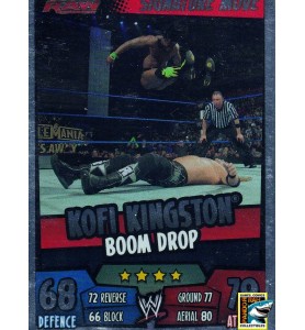 WWE Slam Attax Rumble 2011 Kofi Kingston Boom Drop Mirror Foil