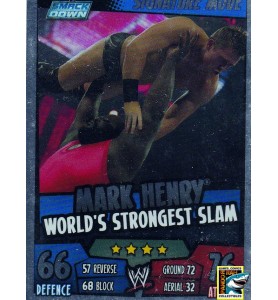 WWE Slam Attax Rumble 2011 Mark Henry Worlds Strongest Slam Mirror Foil