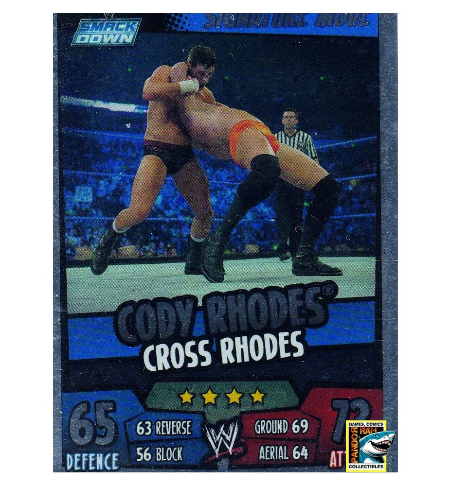 WWE Slam Attax Rumble 2011 Cody Rhodes Cross Rhodes Mirror Foil