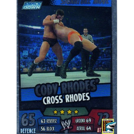 WWE Slam Attax Rumble 2011 Cody Rhodes Cross Rhodes Mirror Foil