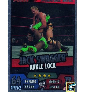 WWE Slam Attax Rumble 2011 Jack Swagger Ankle Lock Mirror Foil